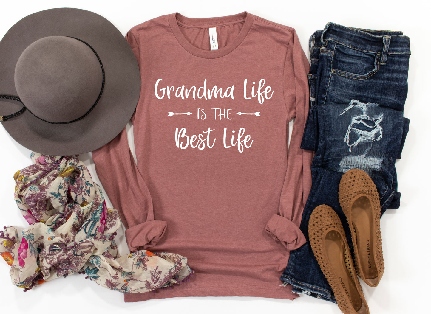 Grandma Life is the Best Life Shirt Long Sleeve | Long Sleeve Grandma Shirt