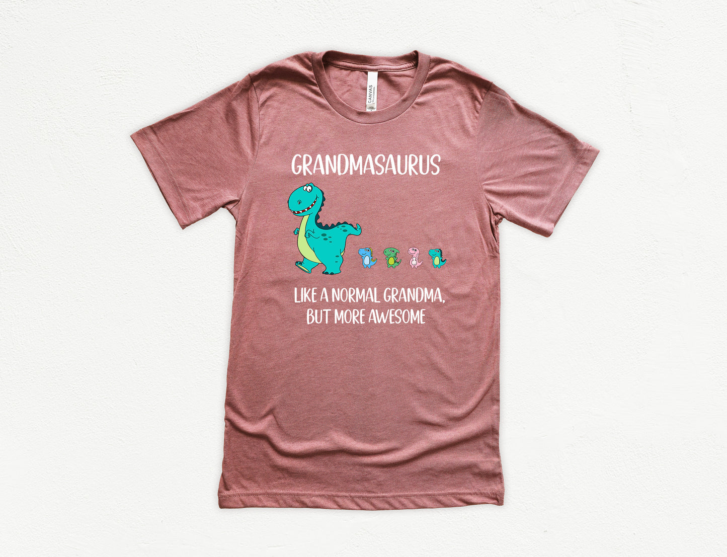 Customized Grandmasaurus Grandma Shirt With Dino Followers