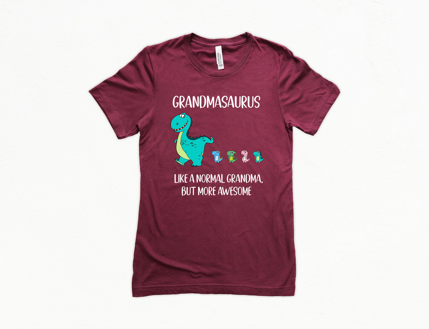 Custom Grandmasaurus Shirt With Little Dino Followers | Grandma Shirt