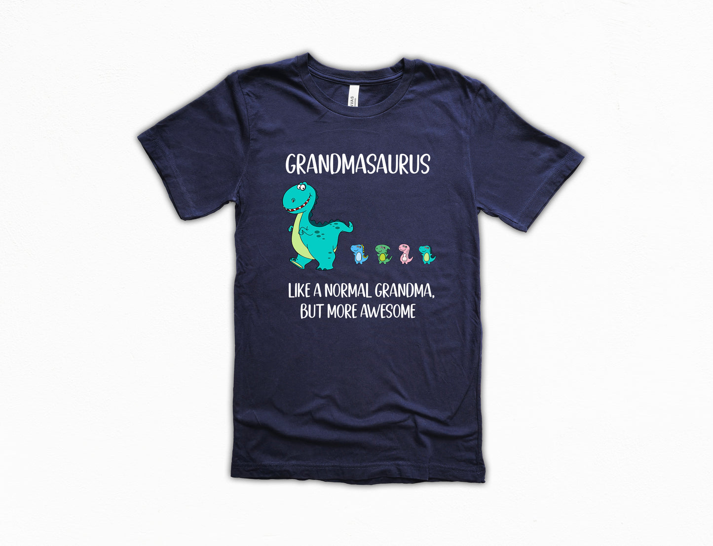 Custom Grandmasaurus Shirt With Little Dino Followers | Grandma Shirt