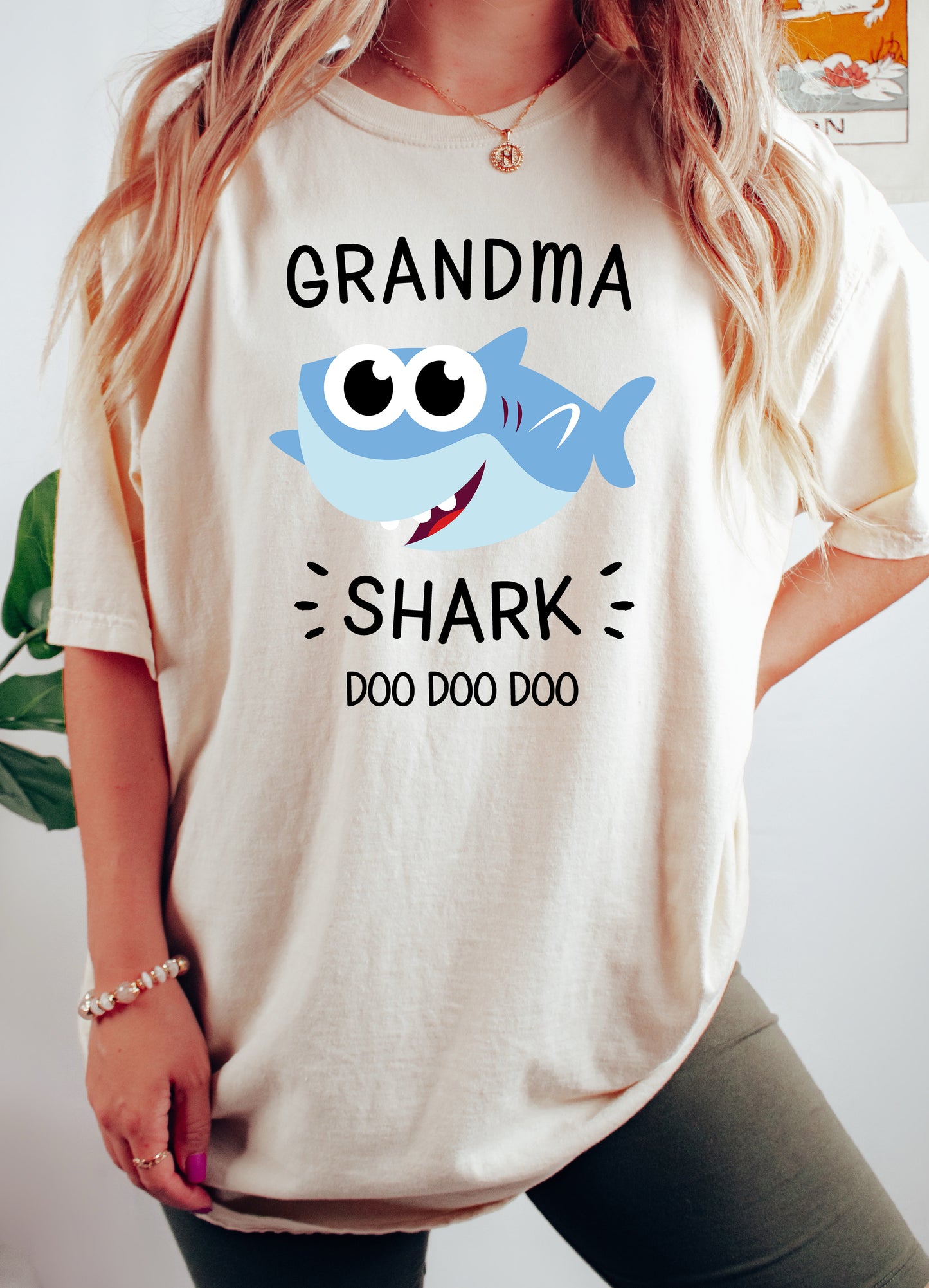 Grandma Shark Shirt | Comfort Colors Vintage Style Grandma Shirt