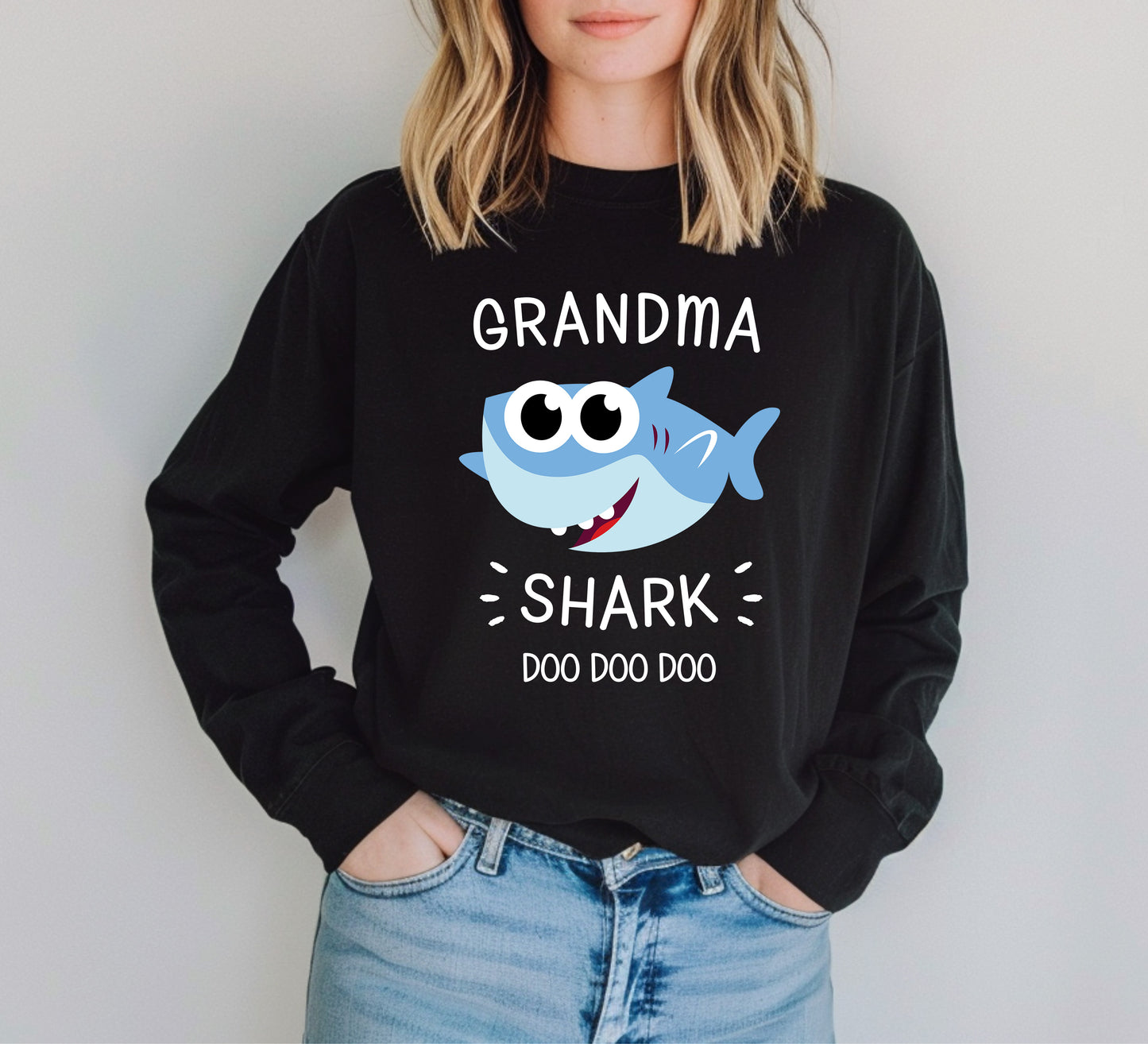 Grandma Shark Shirt Long Sleeve | Long Sleeve Grandma Shirt