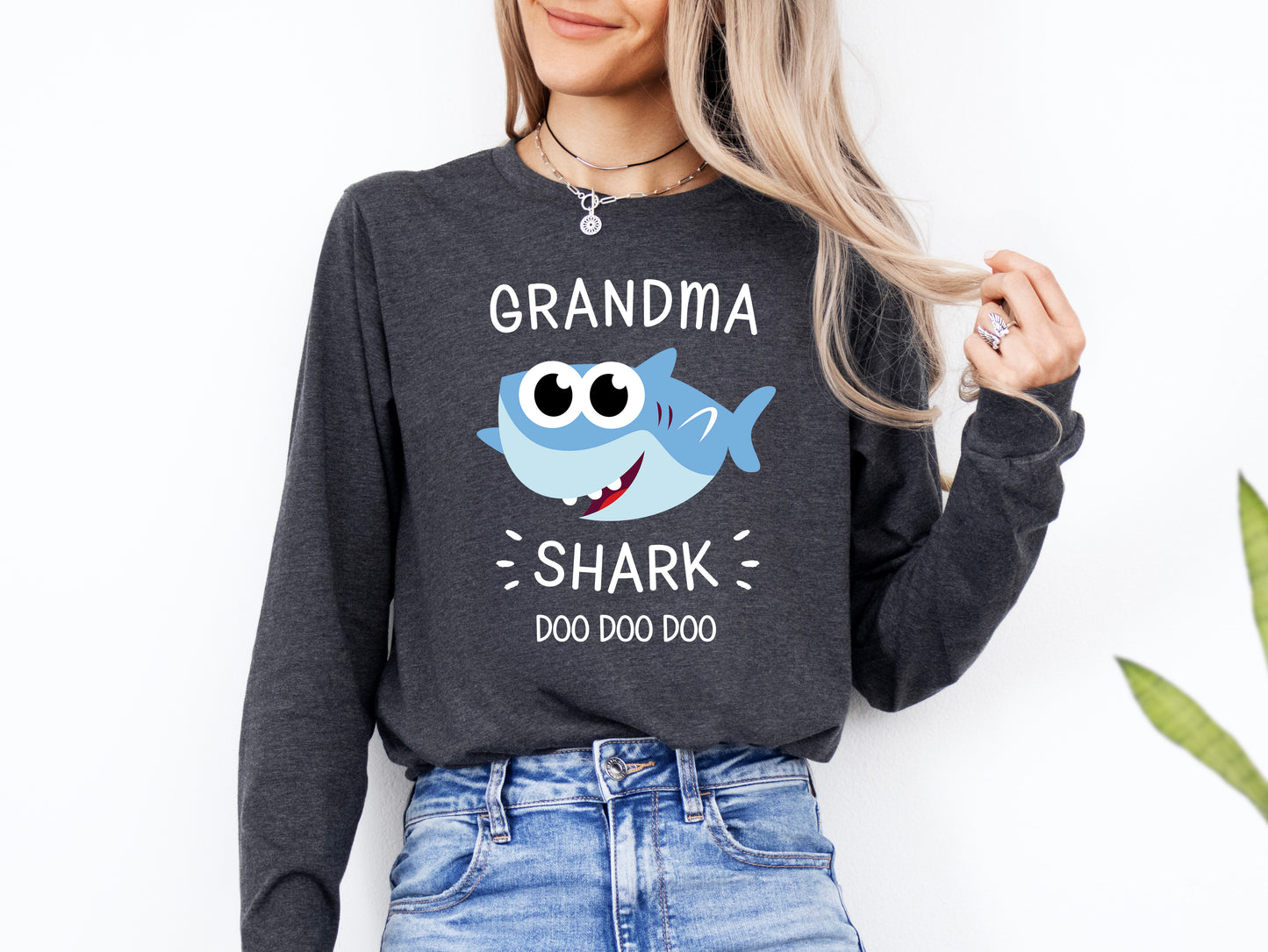 Grandma Shark Shirt Long Sleeve | Long Sleeve Grandma Shirt