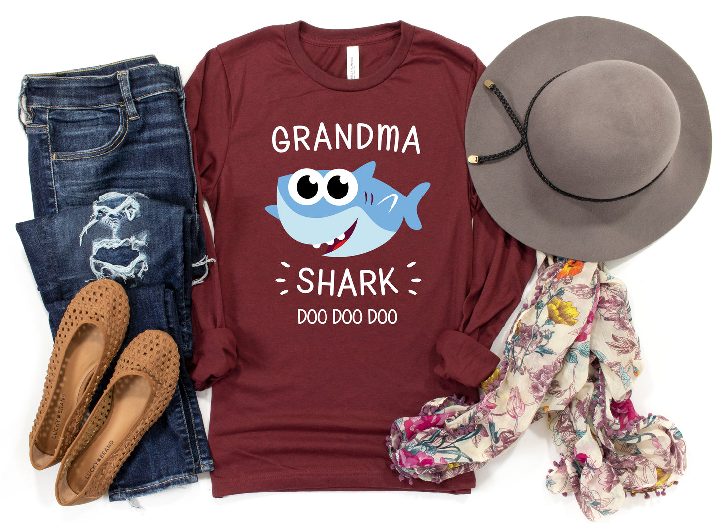 Grandma Shark Shirt Long Sleeve | Long Sleeve Grandma Shirt