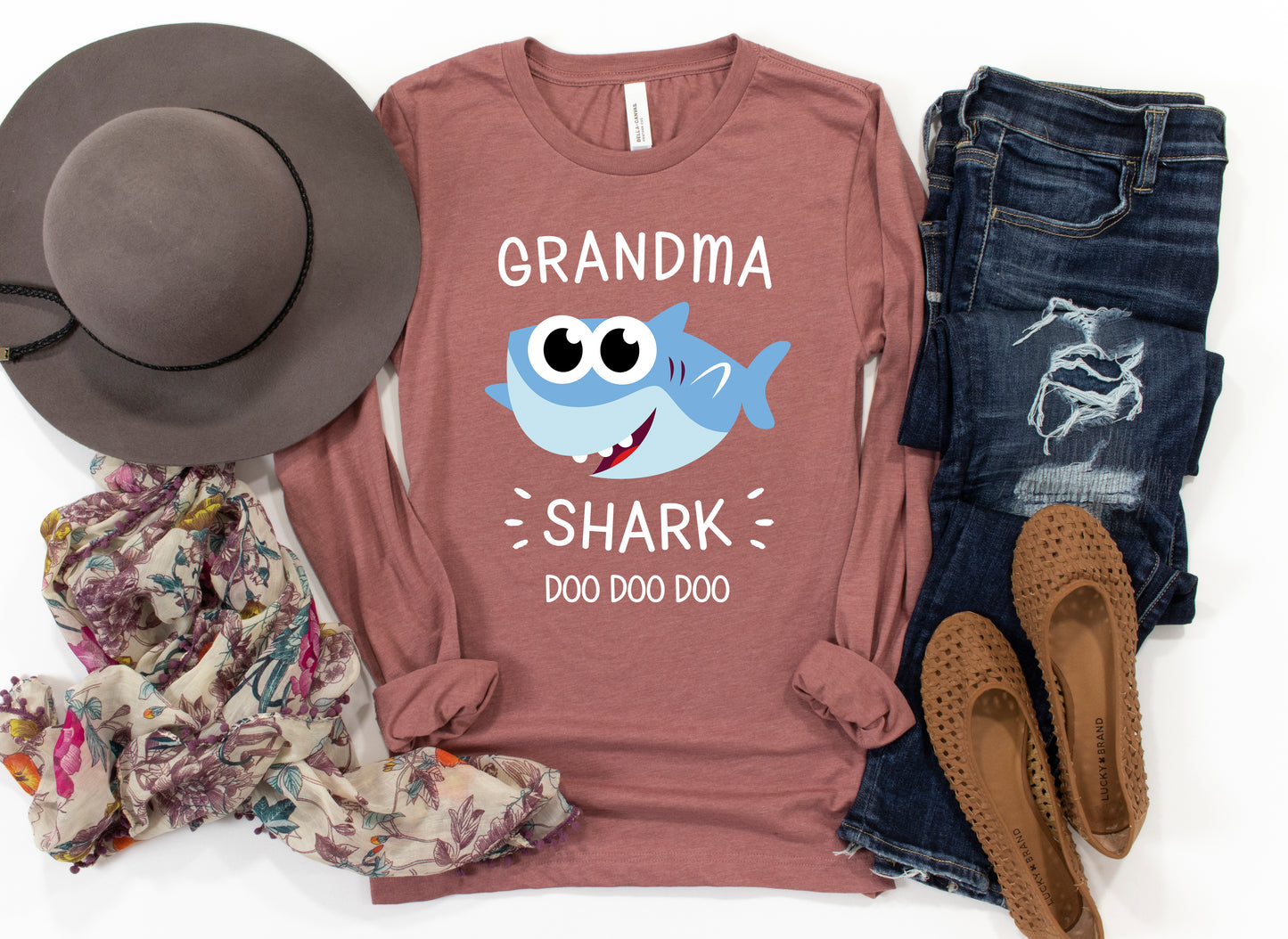 Grandma Shark Shirt Long Sleeve | Long Sleeve Grandma Shirt