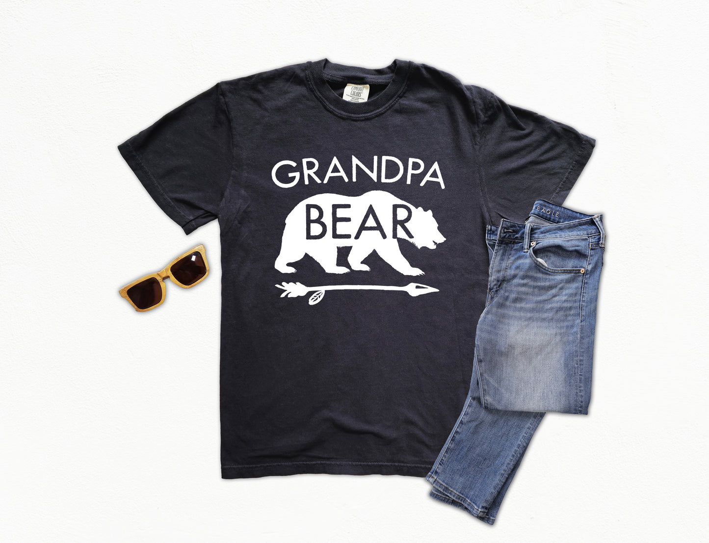Grandpa Bear Shirt | Comfort Colors Vintage Style Grandpa Shirt