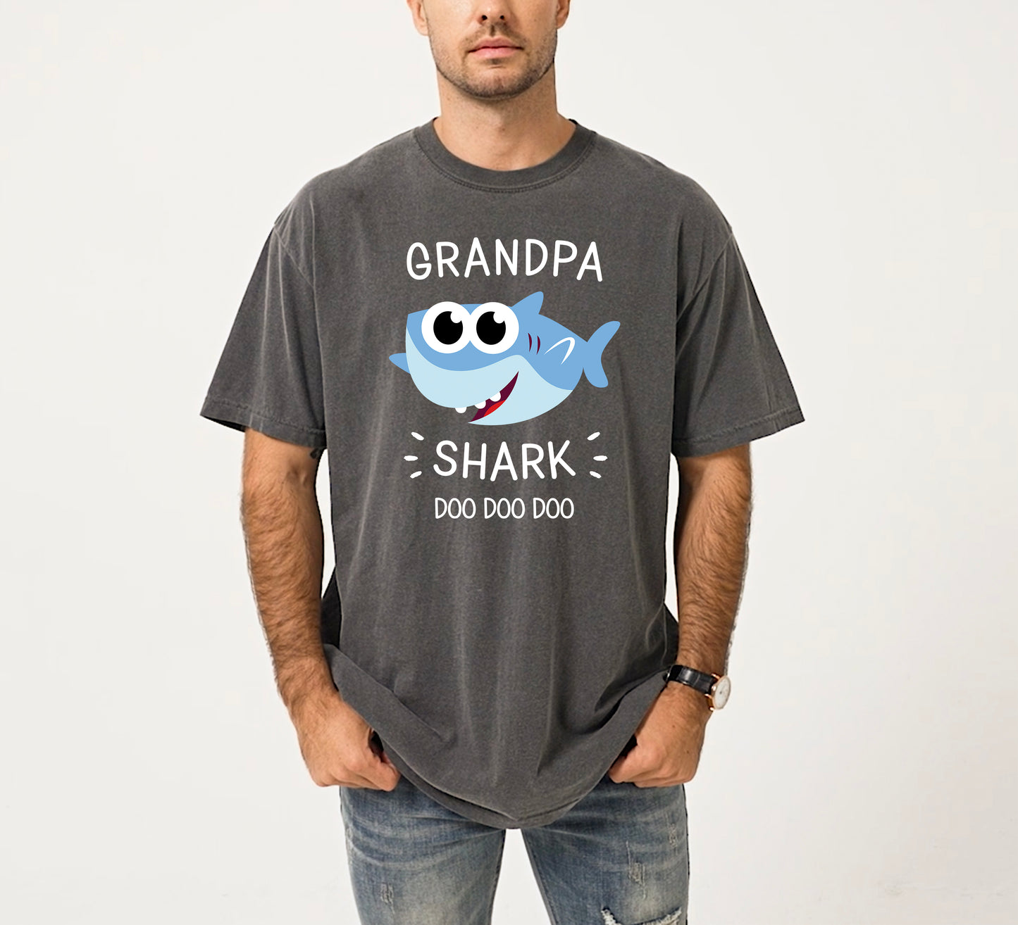 Grandpa Shark Shirt | Comfort Colors Vintage Style Grandpa Shirt