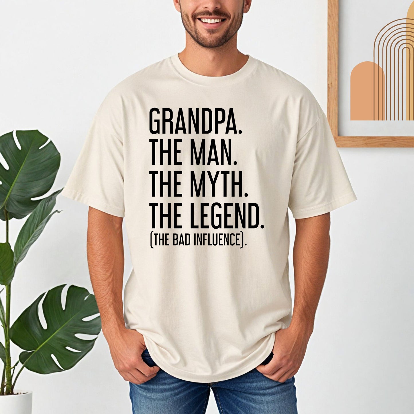 Grandpa The Man The Myth The Legend Shirt | Comfort Colors Vintage Style Grandpa Shirt