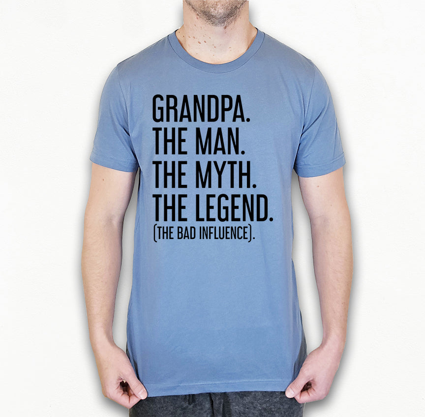 Grandpa The Man The Myth The Legend Shirt | Grandpa Shirt | Light Garment
