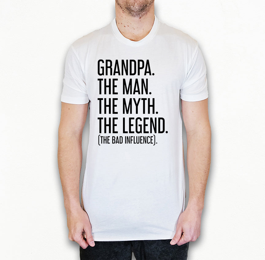 Grandpa The Man The Myth The Legend Shirt | Grandpa Shirt | Light Garment