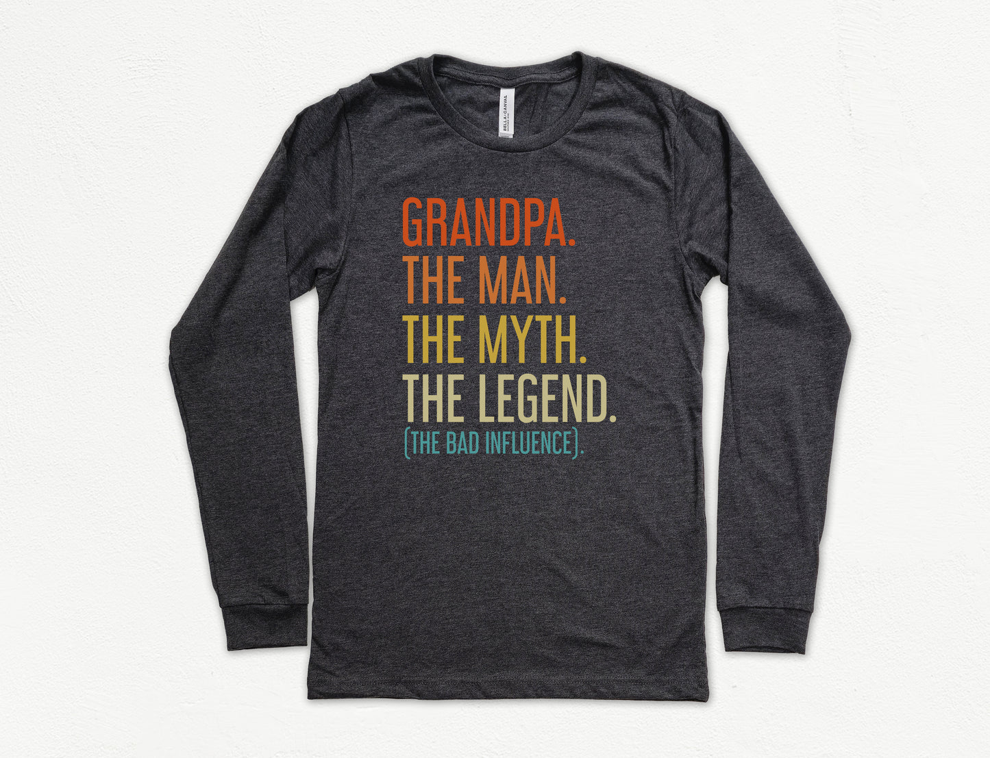 Grandpa The Man The Myth The Legend Shirt Long Sleeve | Long Sleeve Grandpa Shirt