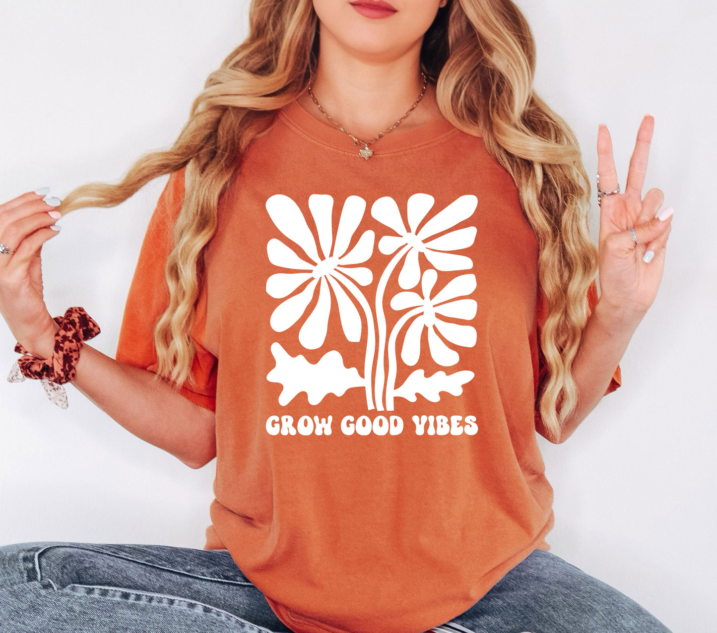 Grow Good Vibes Shirt | Comfort Colors Vintage Style Positive Vibes Shirt