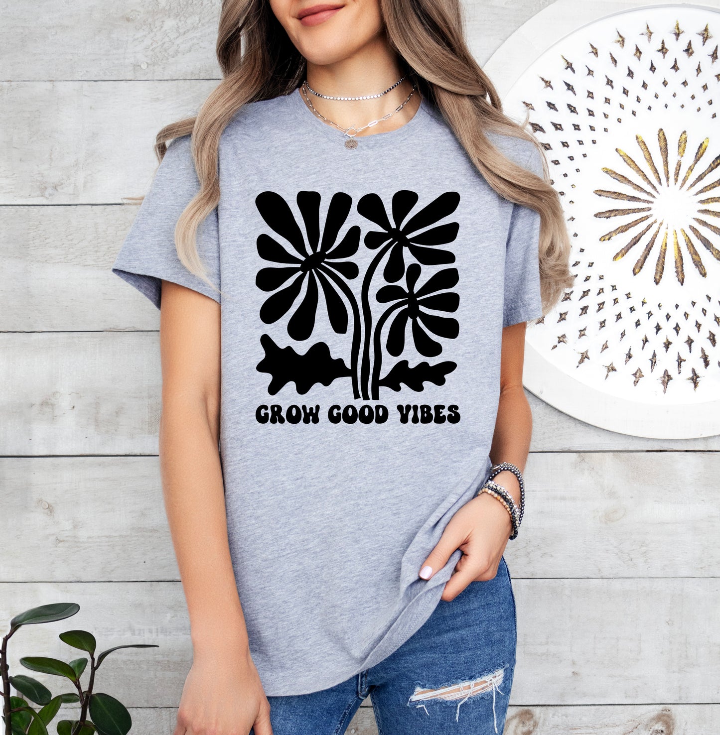 Grow Good Vibes Shirt | Positive Vibes Shirt | Light Garment