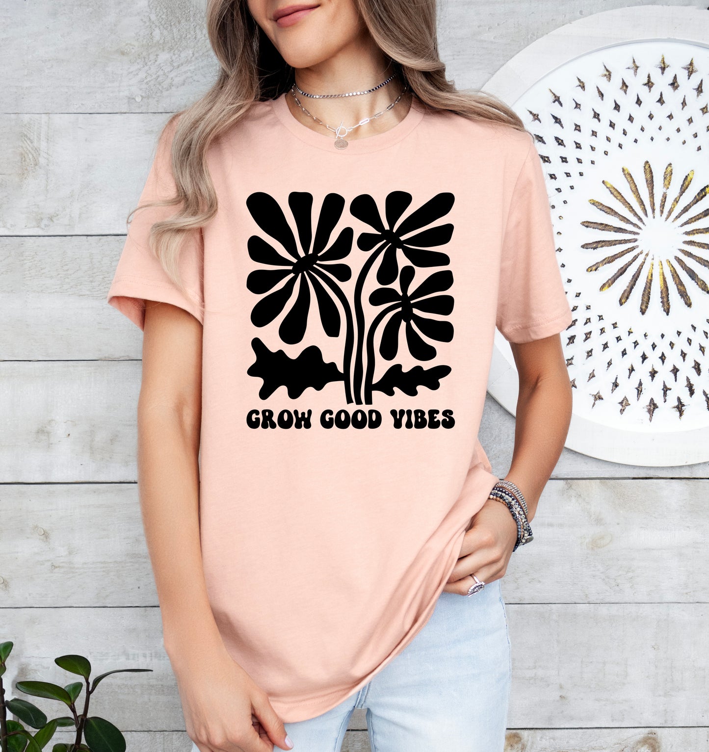 Grow Good Vibes Shirt | Positive Vibes Shirt | Light Garment