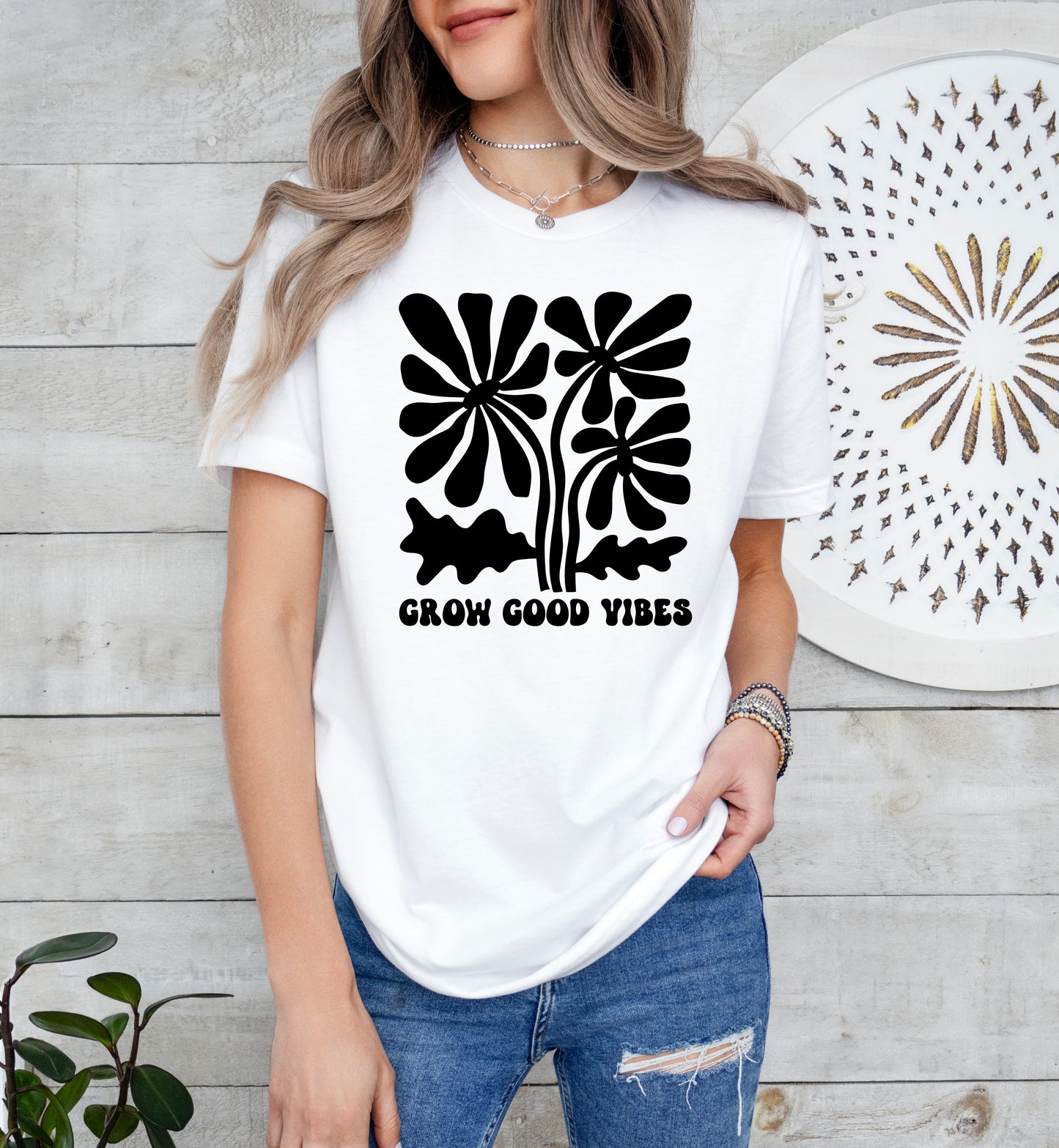 Grow Good Vibes Shirt | Positive Vibes Shirt | Light Garment
