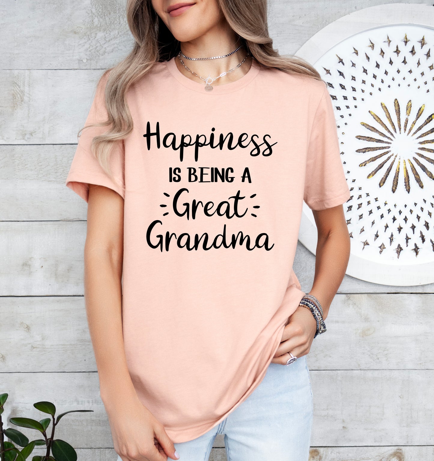 Happiness Is Being A Great Grandma Shirt | Light Garment
