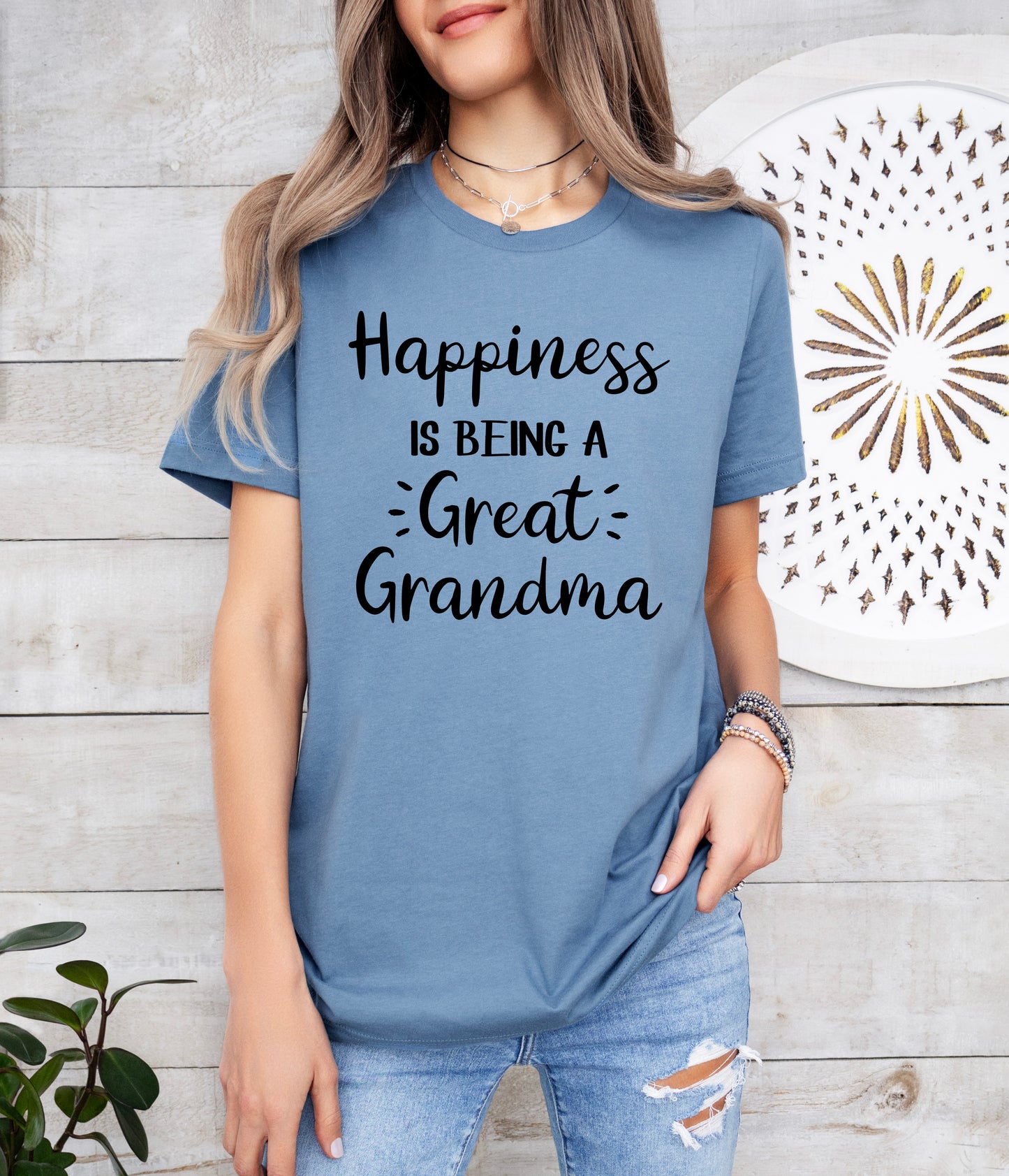 Happiness Is Being A Great Grandma Shirt | Light Garment