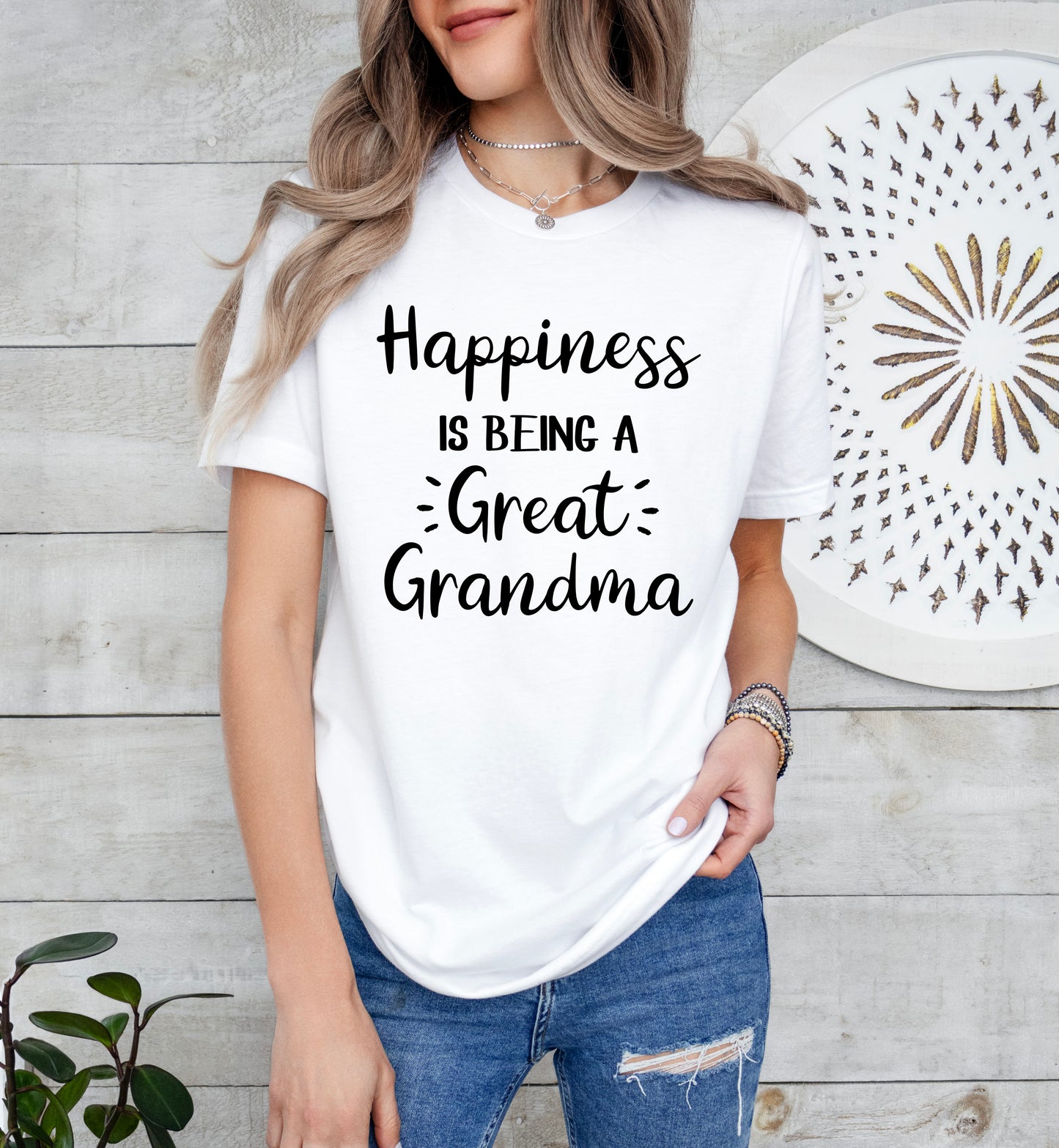 Happiness Is Being A Great Grandma Shirt | Light Garment