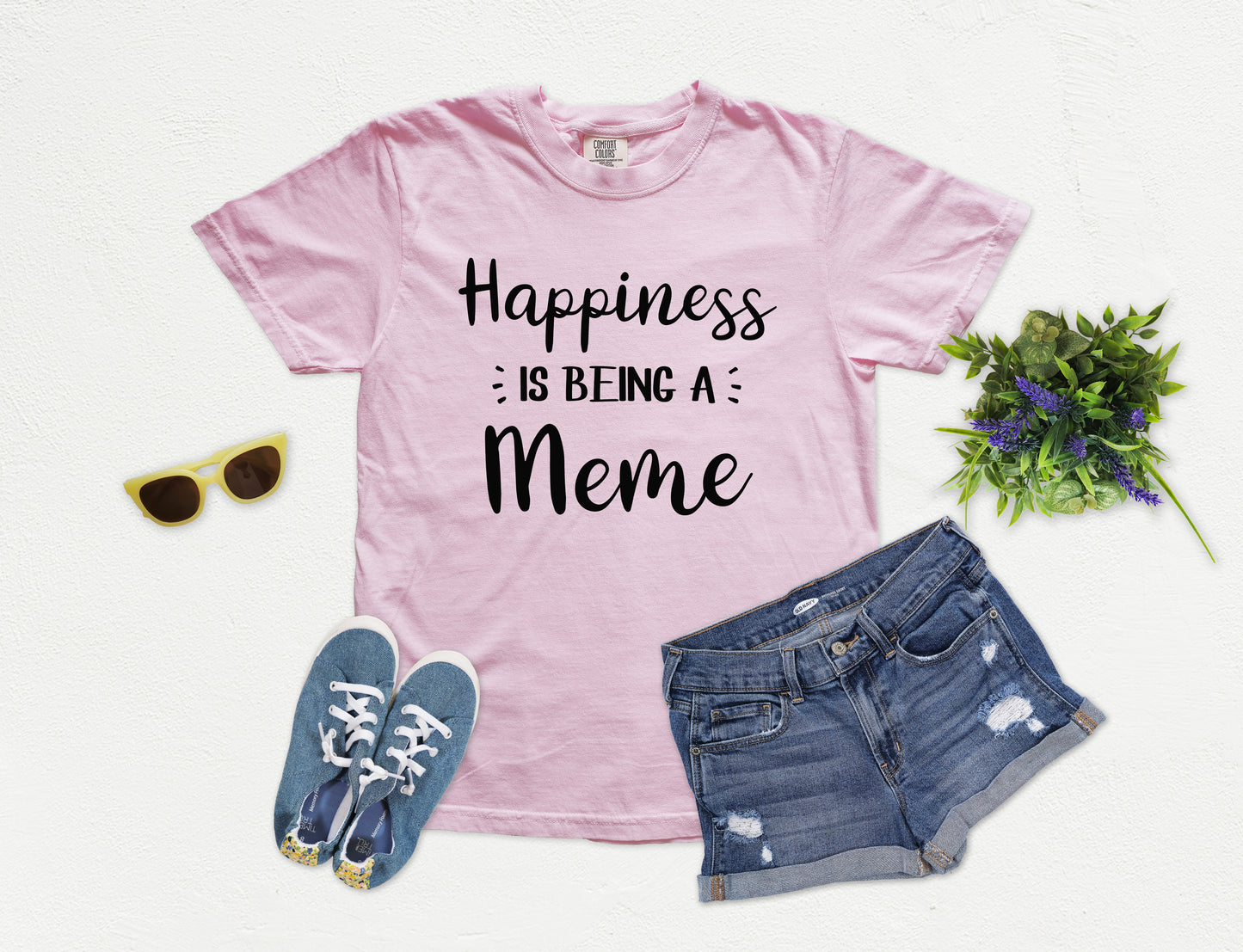 Happiness Is Being A Meme Shirt | Comfort Colors Vintage Style Meme Shirt