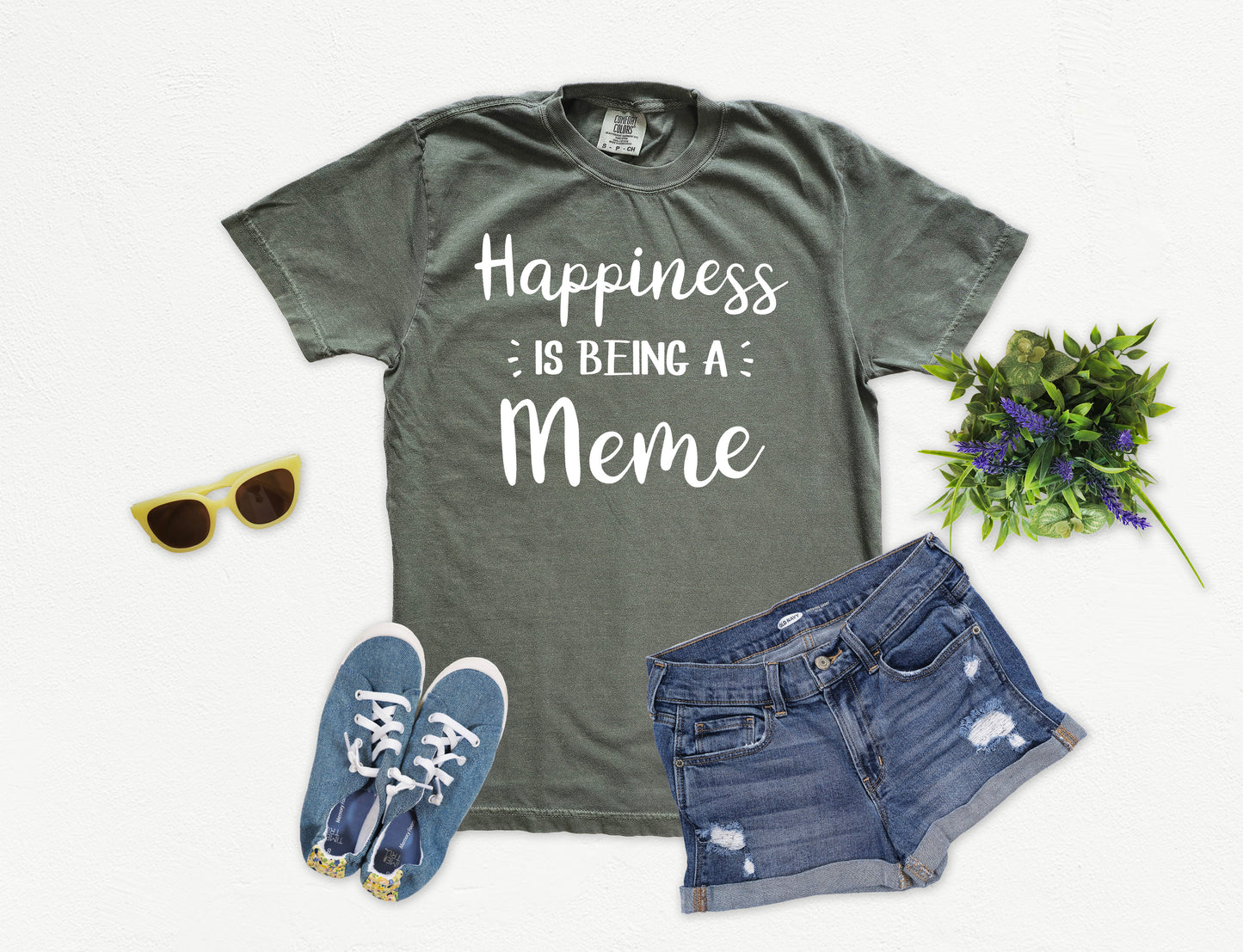 Happiness Is Being A Meme Shirt | Comfort Colors Vintage Style Meme Shirt