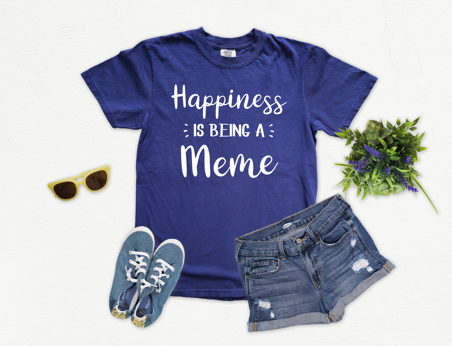 Happiness Is Being A Meme Shirt | Comfort Colors Vintage Style Meme Shirt