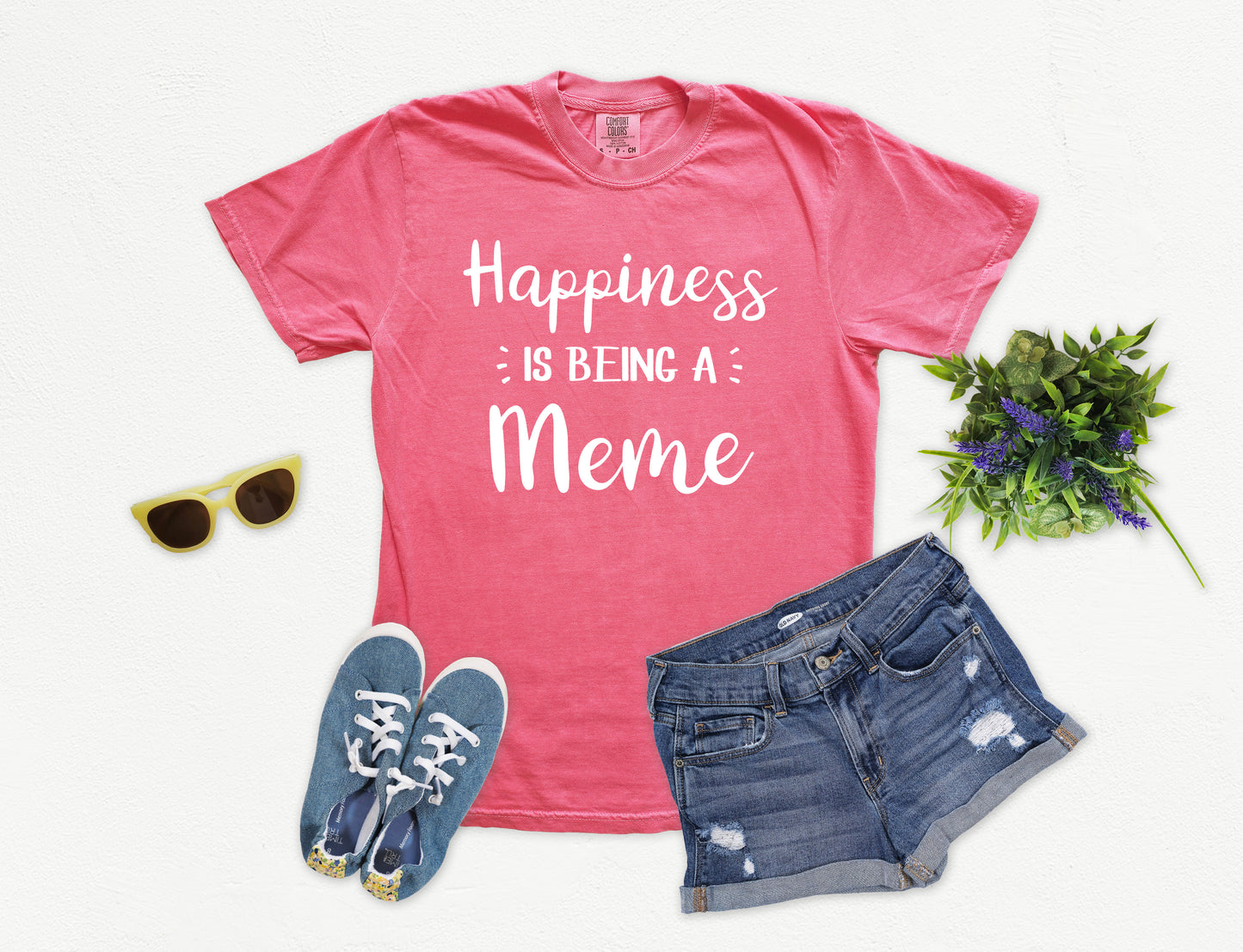 Happiness Is Being A Meme Shirt | Comfort Colors Vintage Style Meme Shirt