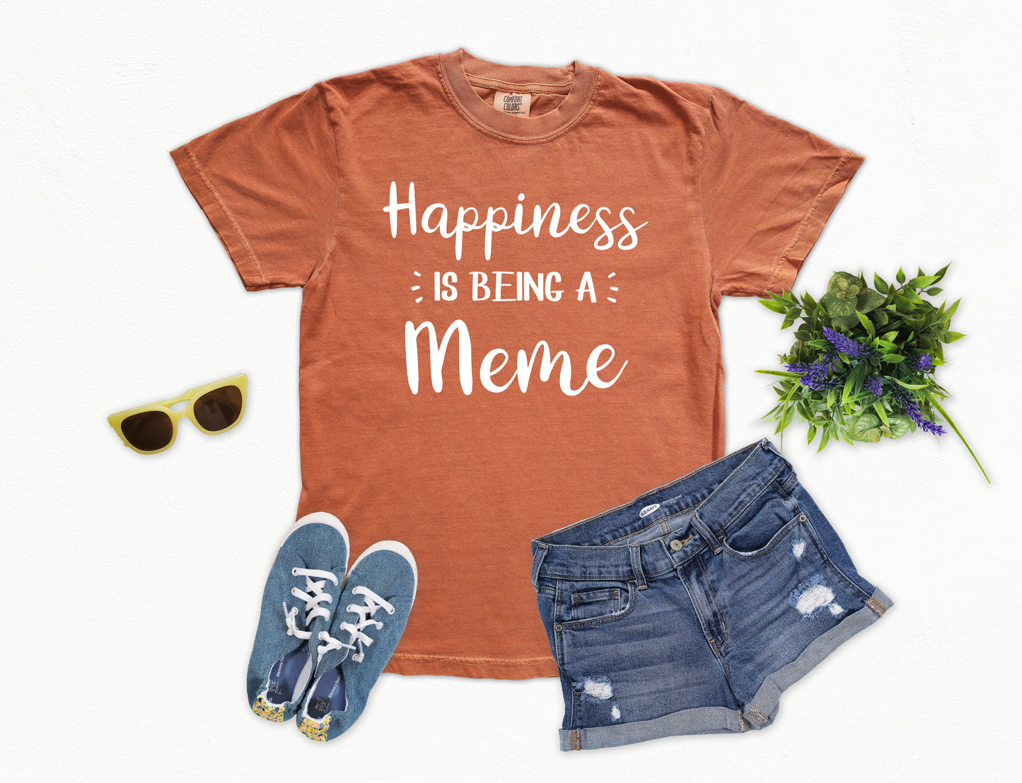 Happiness Is Being A Meme Shirt | Comfort Colors Vintage Style Meme Shirt
