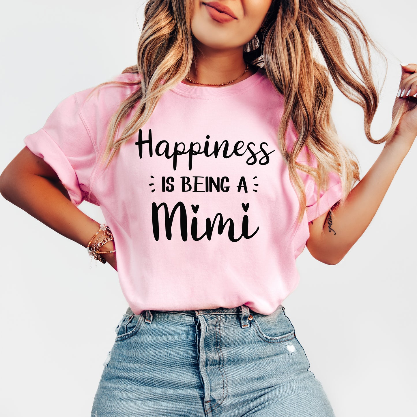 Happiness Is Being A Mimi Shirt | Comfort Colors Vintage Style Mimi Shirt