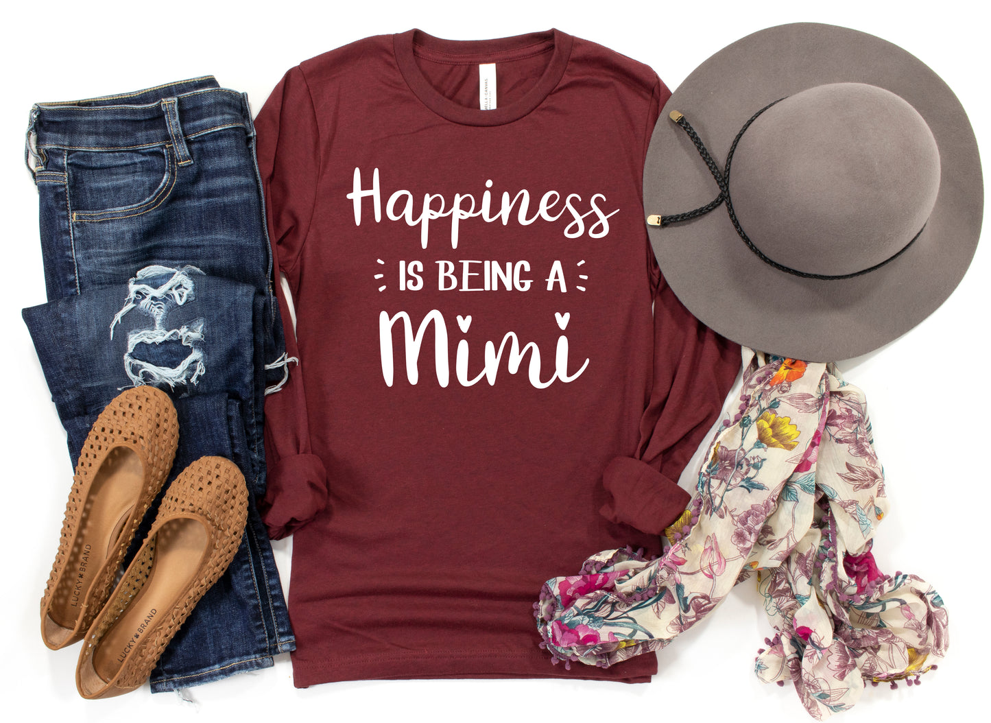 Happiness Is Being A Mimi Shirt Long Sleeve | Long Sleeve Mimi Shirt