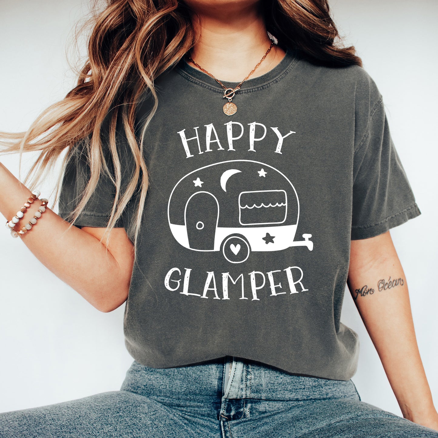 Happy Glamper Shirt | Comfort Colors Vintage Style Camping Shirt