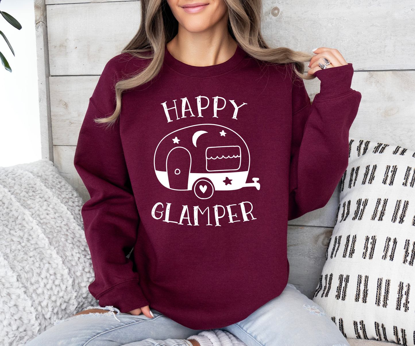 Happy Glamper Sweatshirt | Camping Sweatshirt