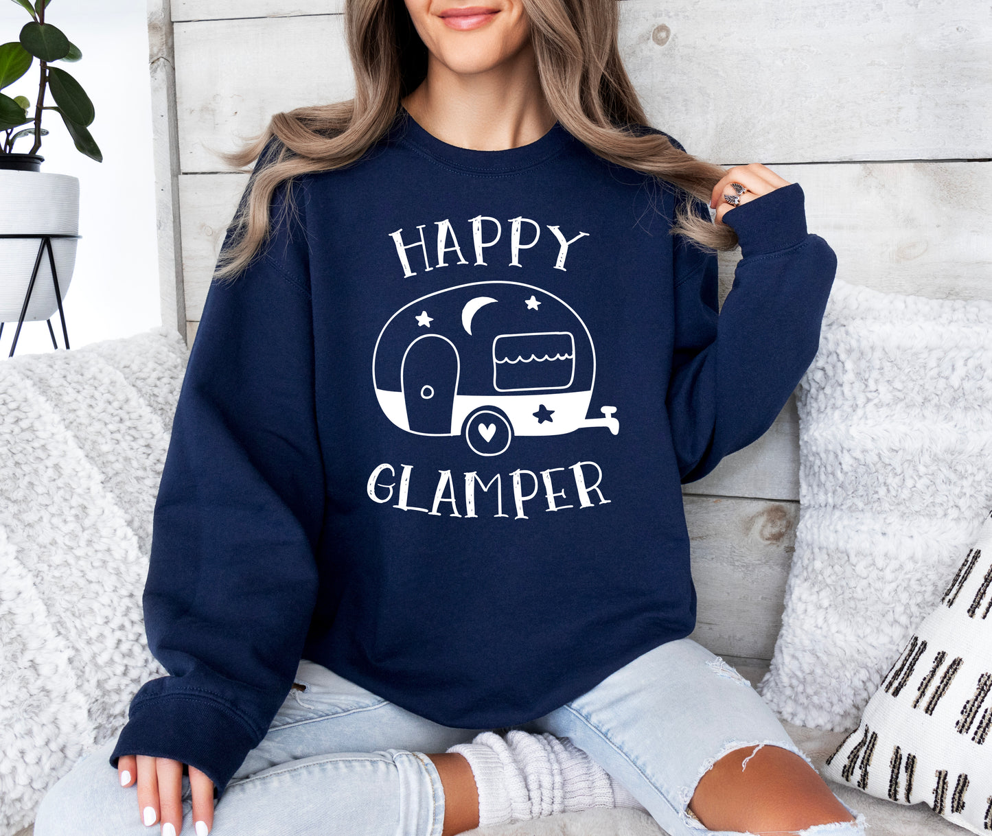 Happy Glamper Sweatshirt | Camping Sweatshirt