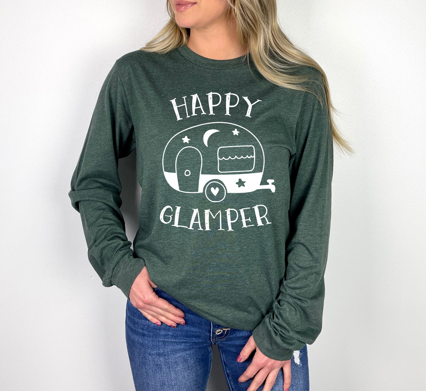 Happy Glamper Shirt Long Sleeve | Long Sleeve Camping Shirt