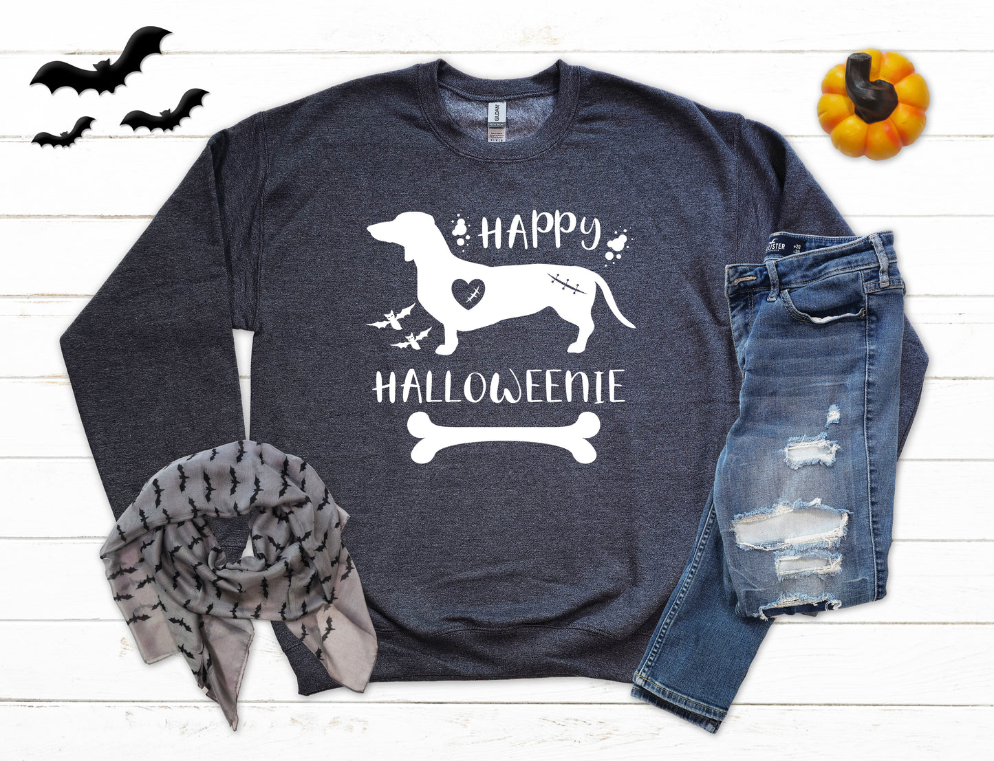 Happy Halloweenie Dachshund Owner Halloween Sweatshirt