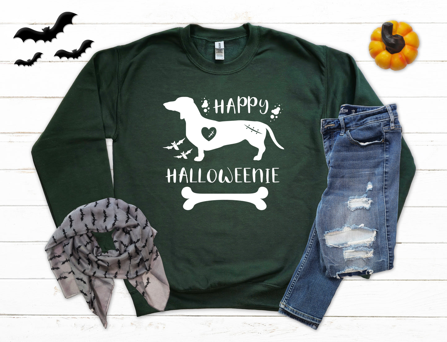 Happy Halloweenie Dachshund Owner Halloween Sweatshirt