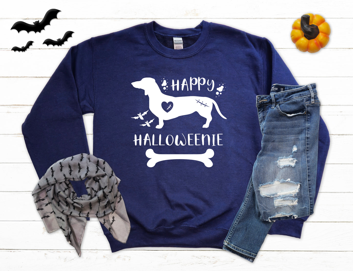 Happy Halloweenie Dachshund Owner Halloween Sweatshirt