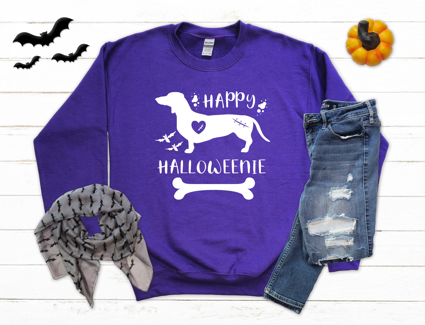 Happy Halloweenie Dachshund Owner Halloween Sweatshirt