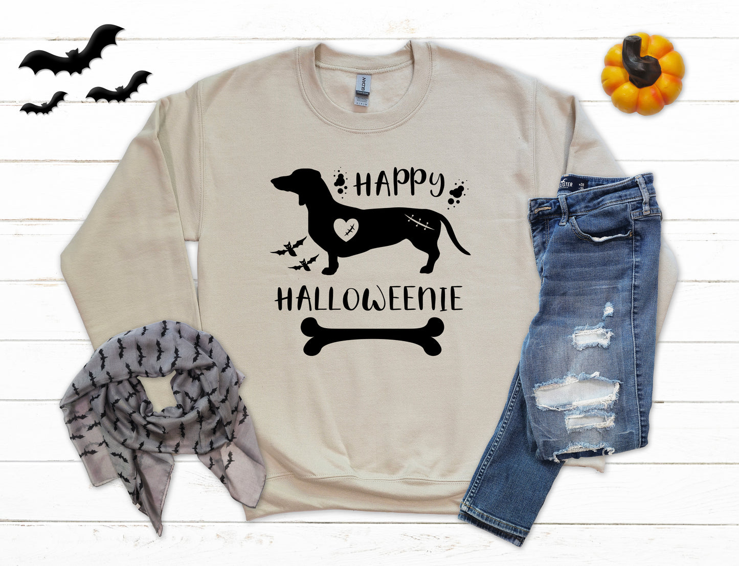 Happy Halloweenie Dachshund Owner Halloween Sweatshirt