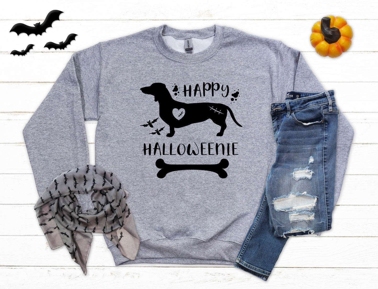Happy Halloweenie Dachshund Owner Halloween Sweatshirt