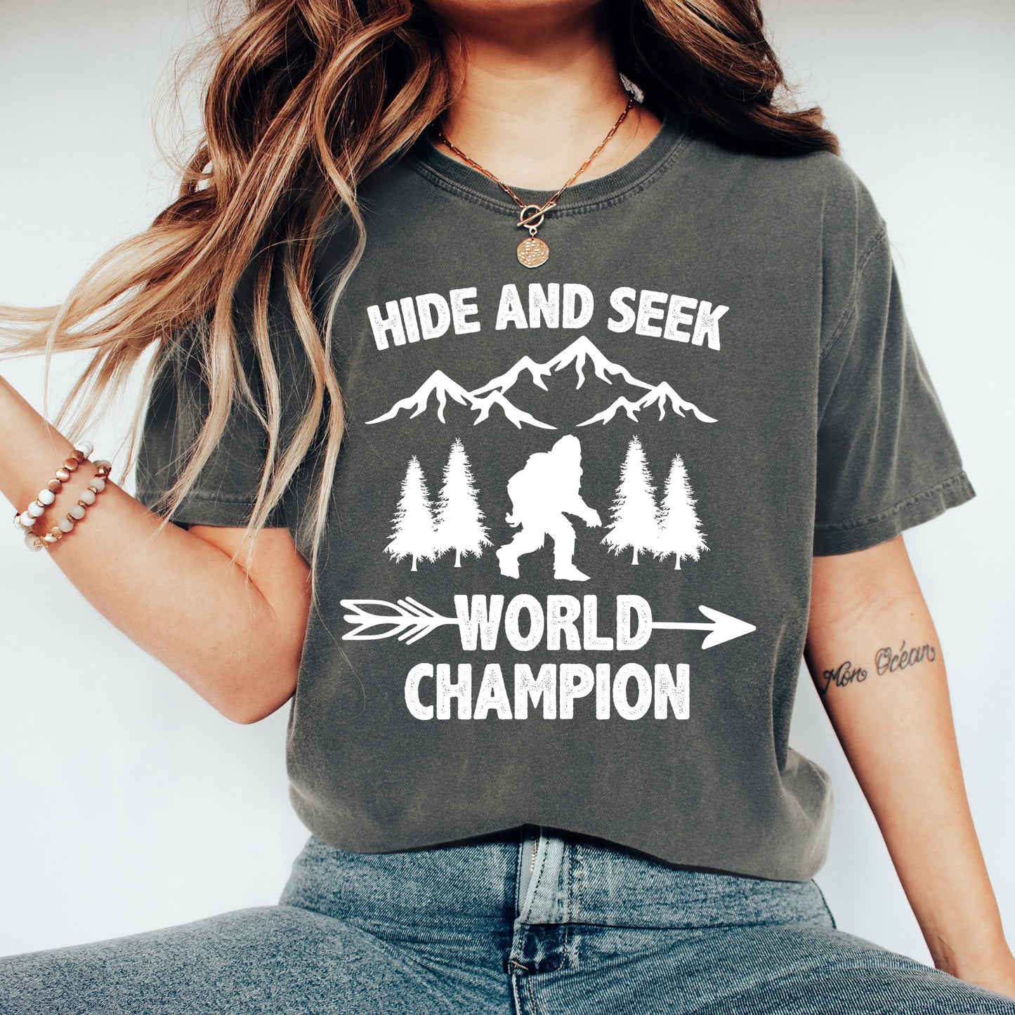 Hide and Seek World Champion Shirt | Comfort Colors Vintage Style Bigfoot Shirt