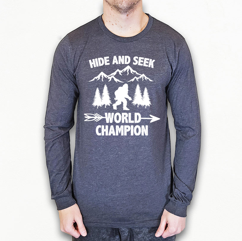 Hide and Seek World Champion Shirt Long Sleeve | Long Sleeve Bigfoot Shirt