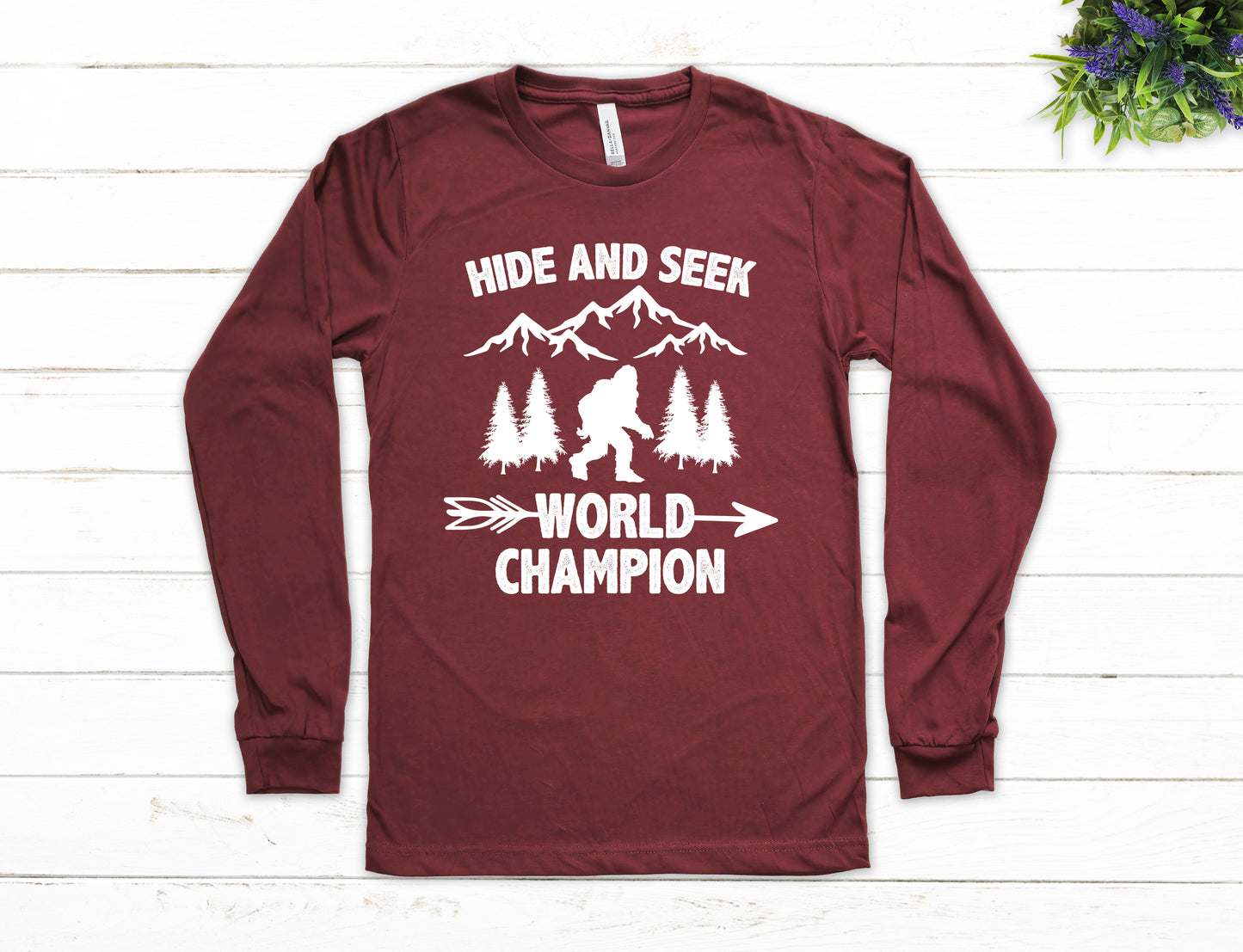 Hide and Seek World Champion Shirt Long Sleeve | Long Sleeve Bigfoot Shirt
