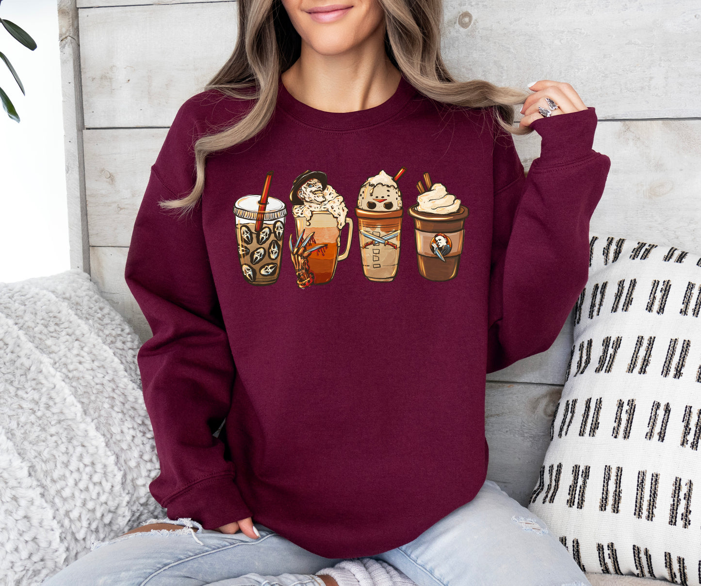 Horror Coffee Lover Halloween Sweatshirt