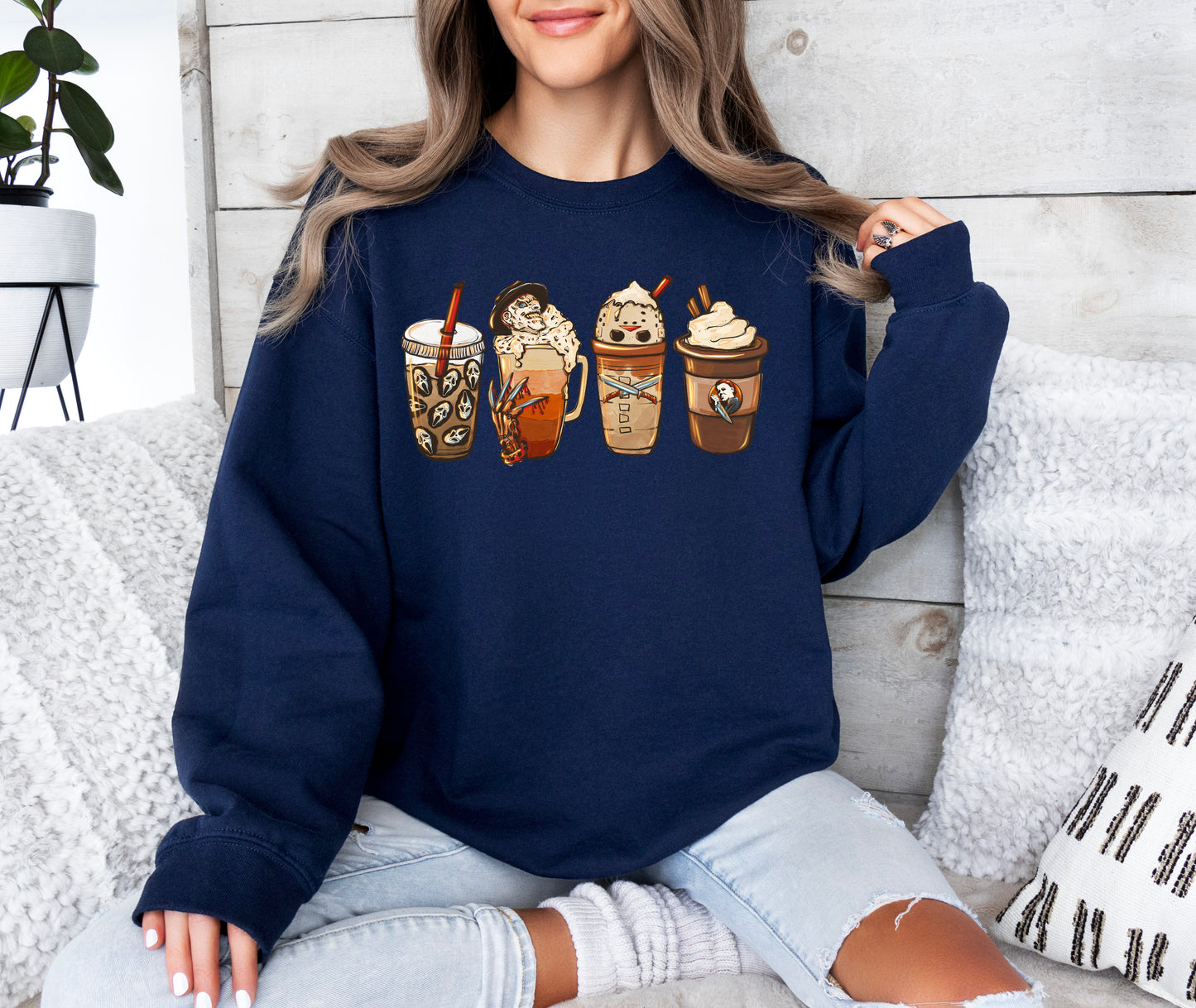 Horror Coffee Lover Halloween Sweatshirt