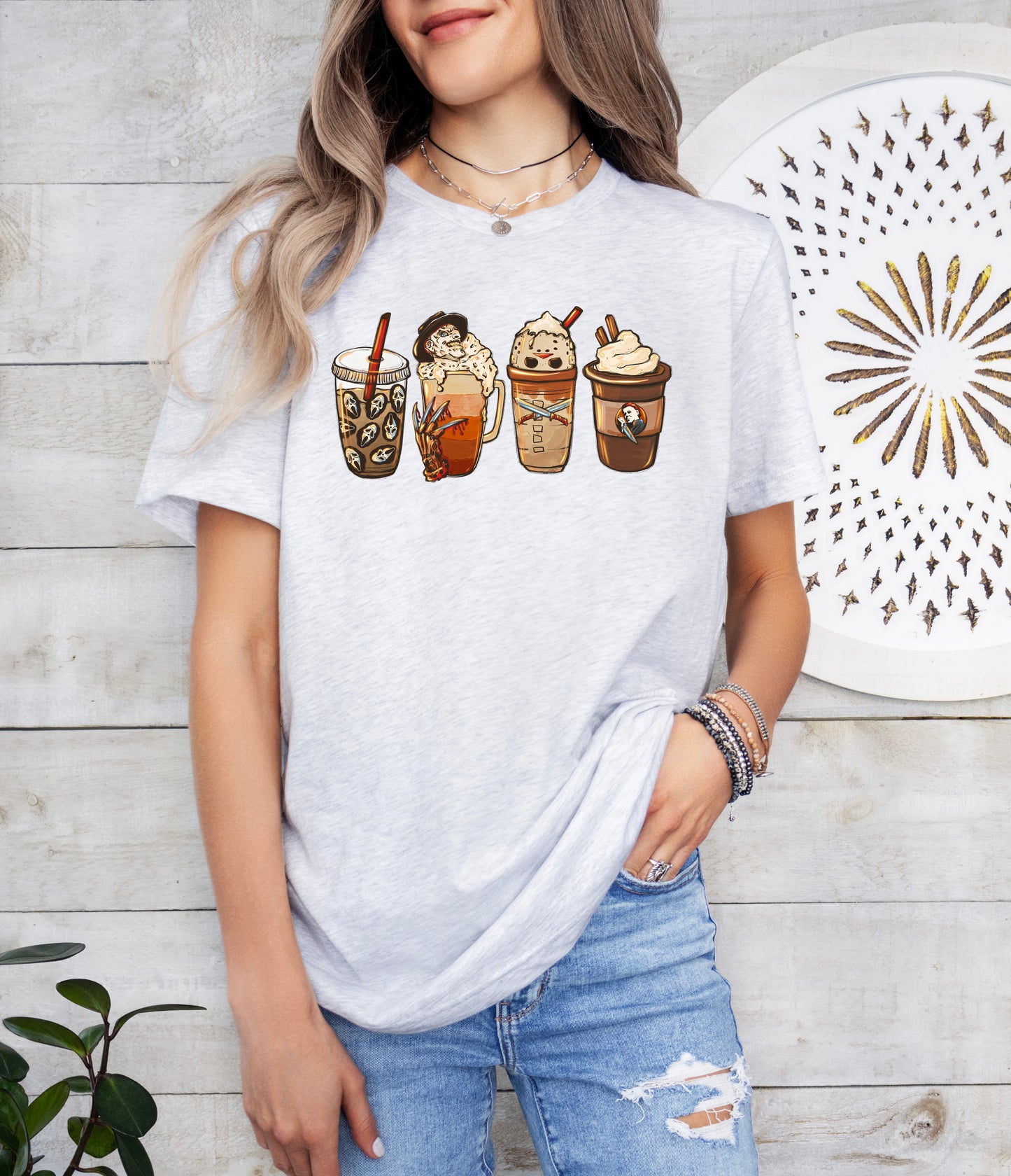 Horror Coffee Lover Halloween Shirt | Light Garment
