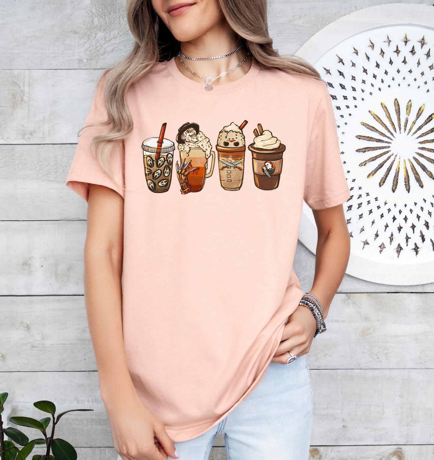 Horror Coffee Lover Halloween Shirt | Light Garment