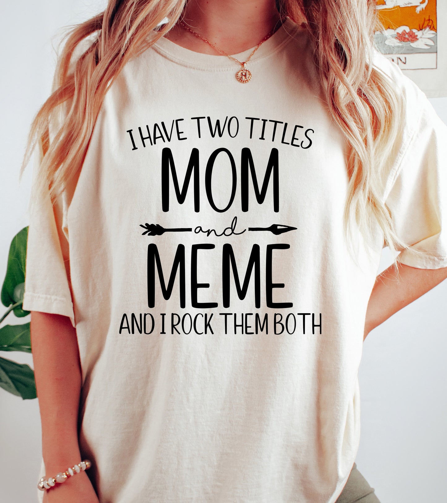 I Have Two Titles Mom and Meme Shirt | Comfort Colors Vintage Style Meme Shirt