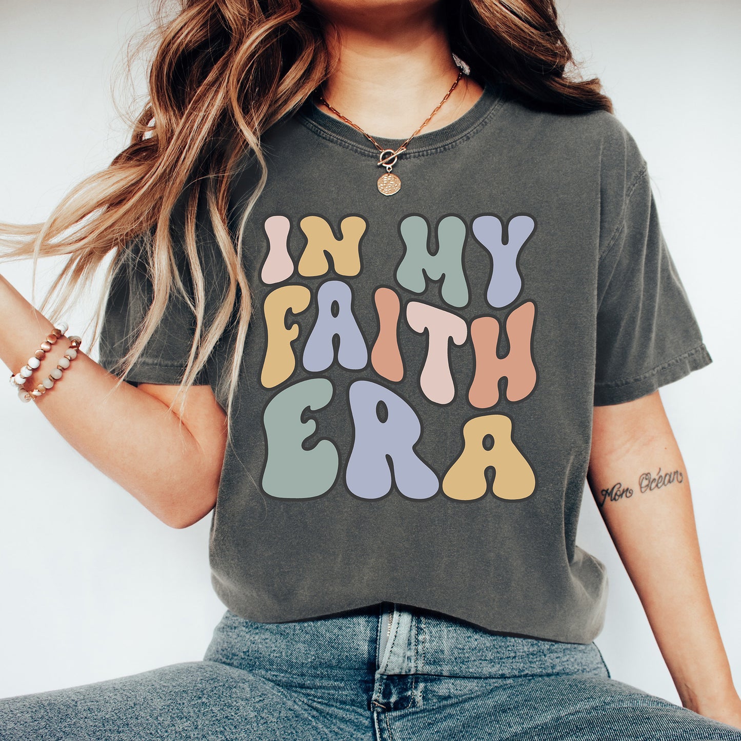 Retro In My Faith Era Shirt | Comfort Colors Vintage Style Christian Shirt