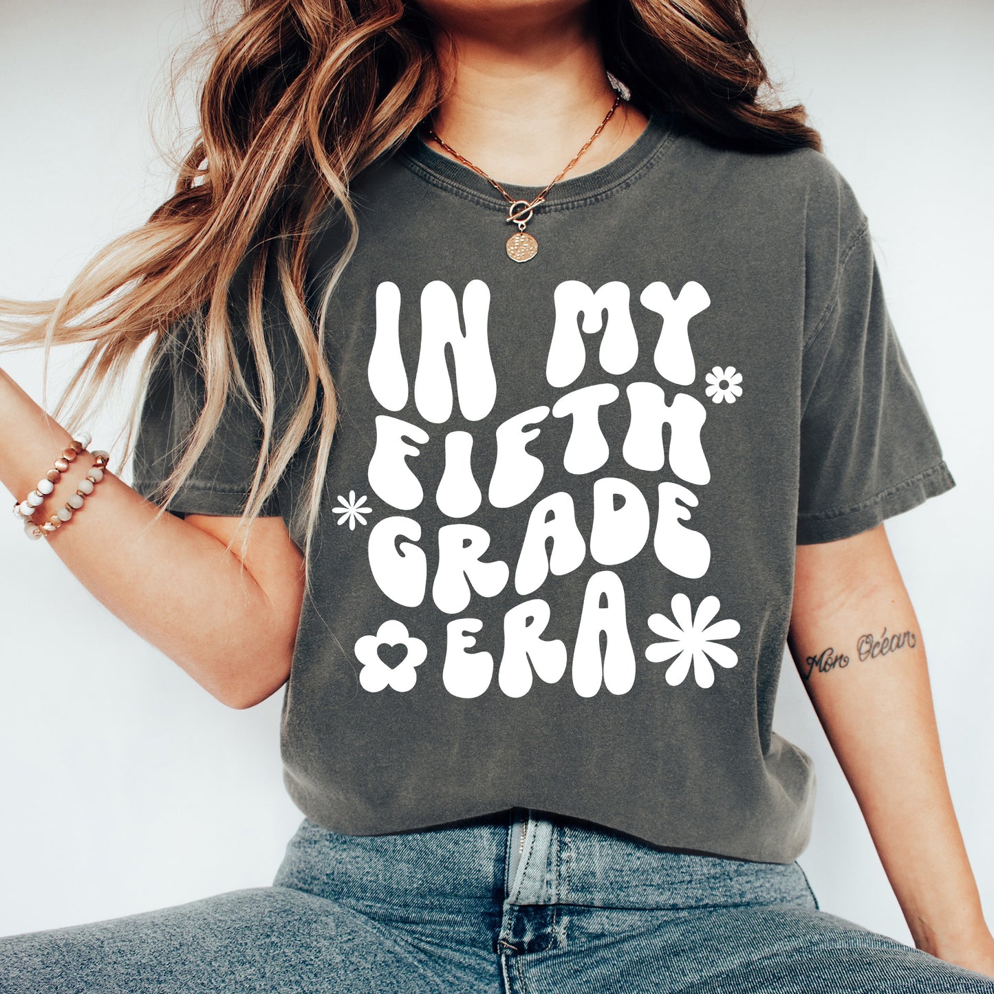 Retro In My Fifth Grade Era Shirt | Comfort Colors Vintage Style Teacher Shirt