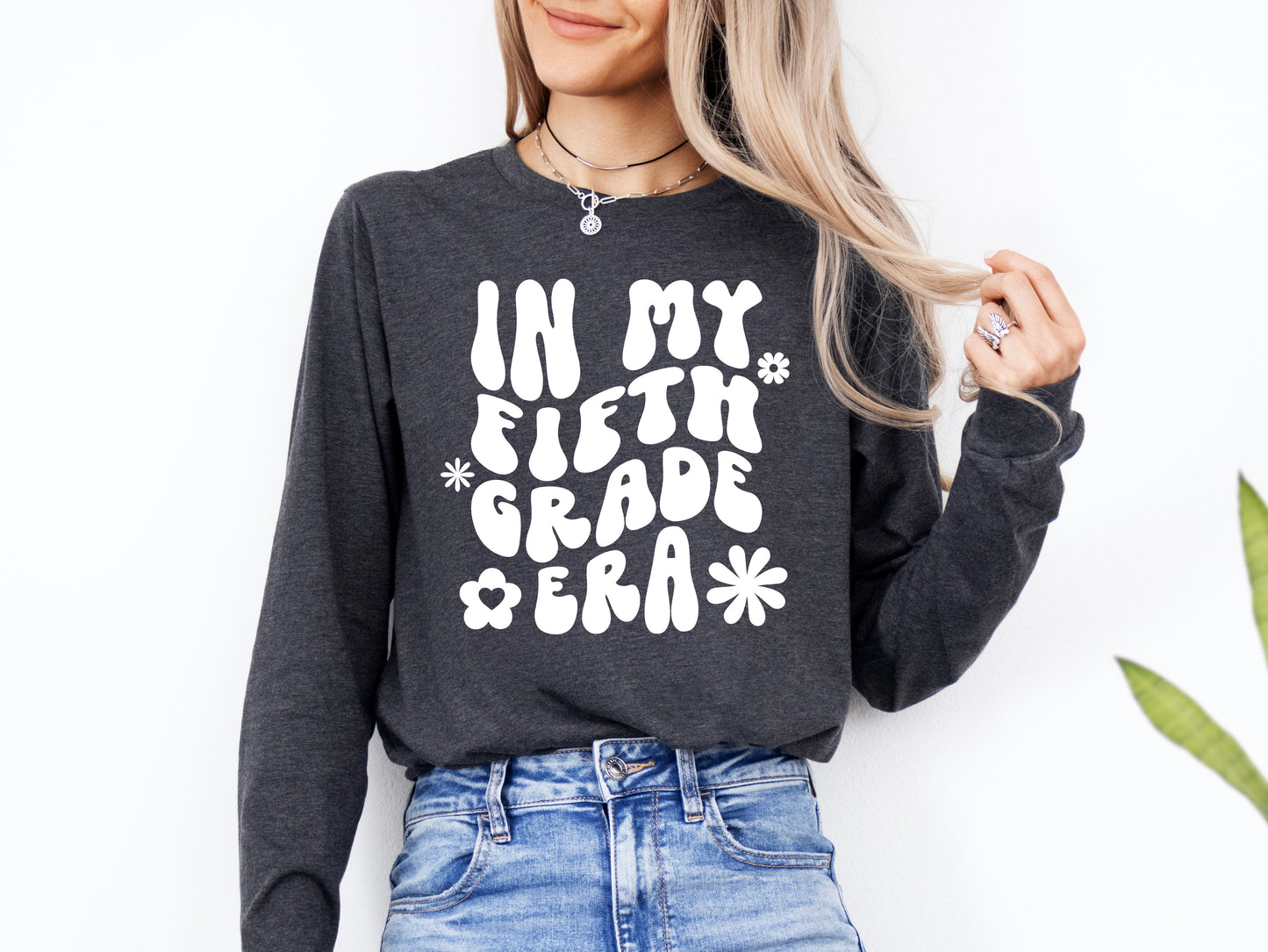 Retro In My Fifth Grade Era Shirt Long Sleeve | Long Sleeve Teacher Shirt